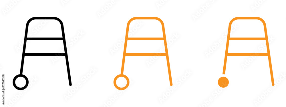 Poster walker icon web design in vector