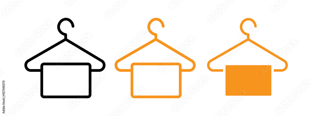 Poster wardrobe icon web design in vector