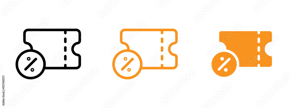 Poster Voucher icon web design in vector