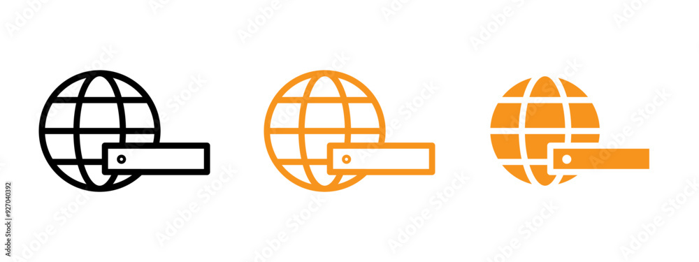 Aufkleber Web server icon web design in vector