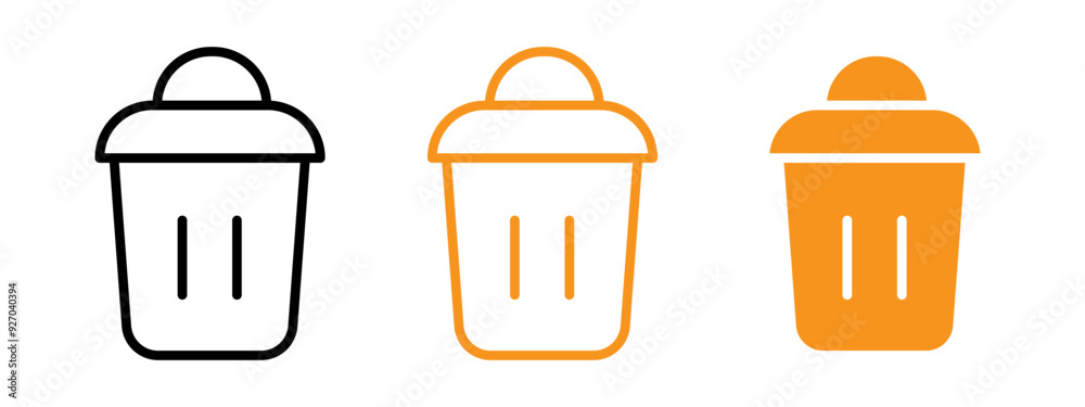 Poster waste bin icon web design in vector