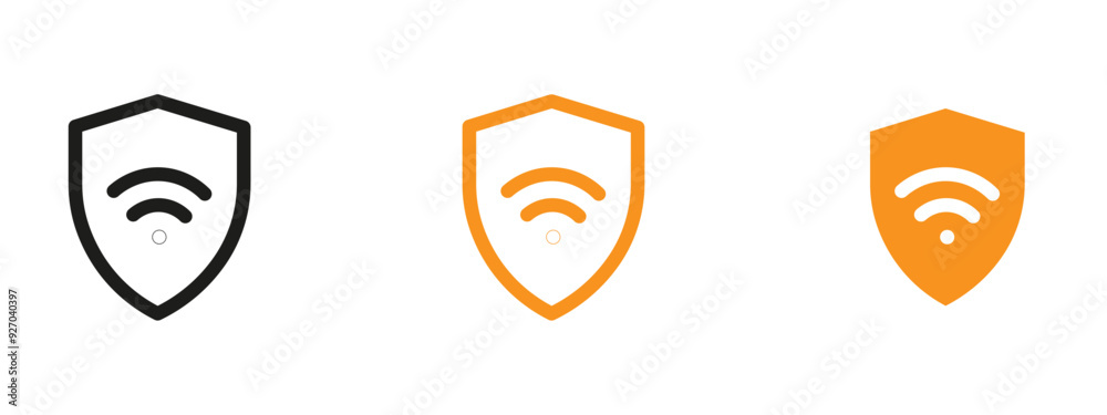Leinwandbilder wifi security icon web design in vector
