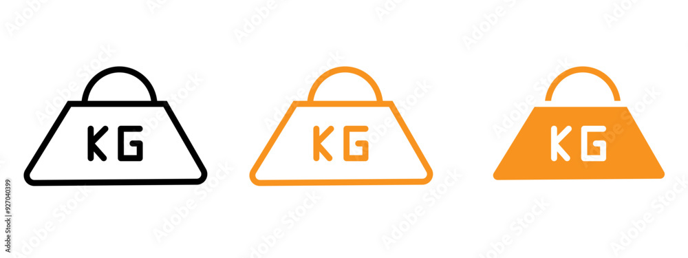 Poster Weight icon web design in vector