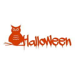 Happy Halloween Owl, Halloween Art, Transparent background.