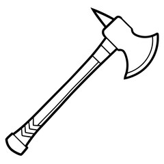 Line art of an Axe