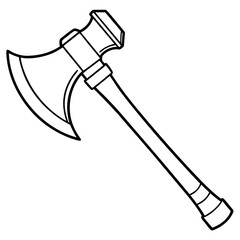 Line art of an Axe