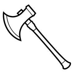 Line art of an Axe