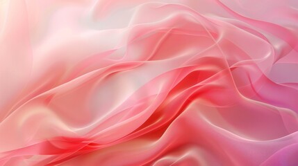 Obraz premium Abstract pastel fluid coral wave texture with soft gradients and smooth lines