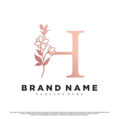 initial h logo design with creative concept