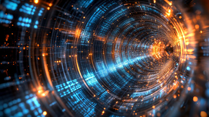 Obraz premium A high-tech conference on quantum computing advancements attended by professionals