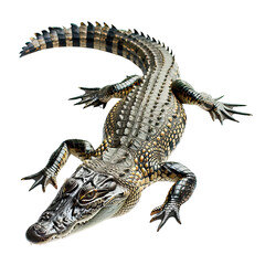 Naklejka premium Closeup of a Crocodile's Head and Body. translucent