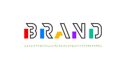 Technology alphabet future space font