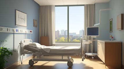 Electric hospital bed room.