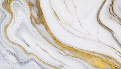 Obraz premium Luxe Marbling: Carrara Texture with Golden Highlights