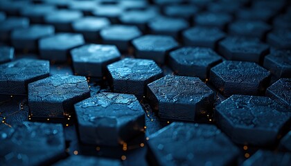 Obraz premium 3d hexagon blue abstract background