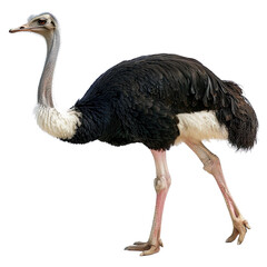 Ostrich Standing on 
translucent