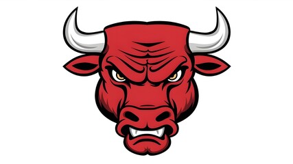 Brave cow head mascot logo design, Bull logo design, Bull mascot logo, vector illustration of a bull head. 