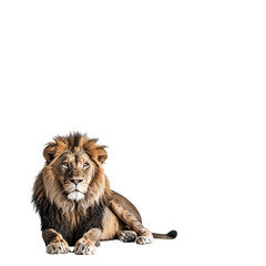 Obraz premium Majestic Lion on translucent