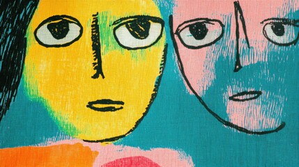 A trendy tank top design for summer featuring the Gemini zodiac twins with a dynamic and youthful color scheme of bright yellows and blues perfect for social and active personalities