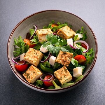 Indian healthy cuisine paneer salad