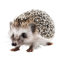 Fototapeta premium Cute Hedgehog with Spiky Fur. translucent
