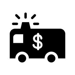 Money carrier vehicle icon vector illustration graphic design