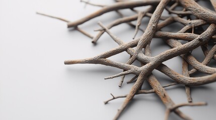 Fototapeta premium An abstract visual of intertwined roots and branches, symbolizing connection and growth