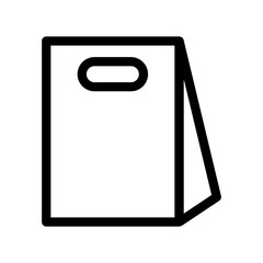 Shopping bag icon in thin line style vector illustration graphic design