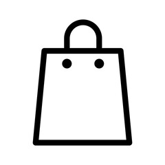 Shopping bag icon in thin line style vector illustration graphic design