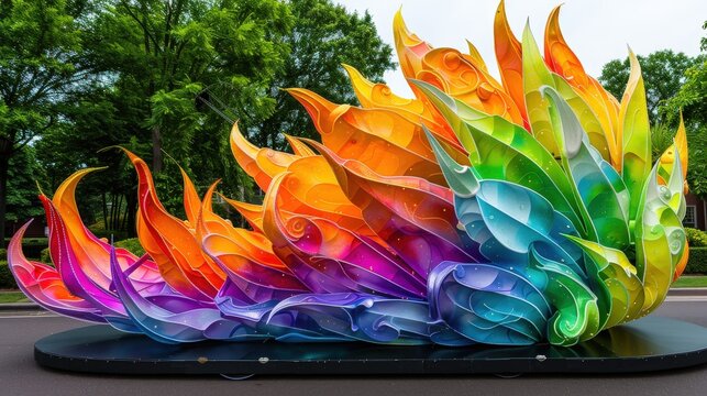 A delightful parade float