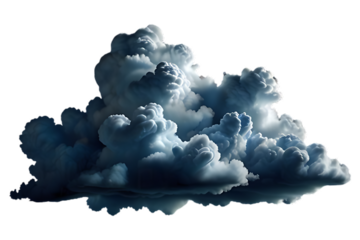 Realistic blue fluffy clouds for graphic design