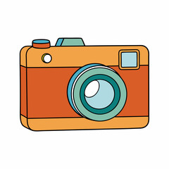 Camera isolated on white, camera vector illustration, camera vector art, camera silhouette, digital camera sameba vector icon, photo icon line art,eps