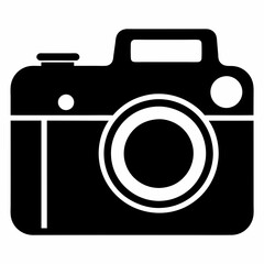 Camera isolated on white, camera vector illustration, camera vector art, camera silhouette, digital camera sameba vector icon, photo icon line art,eps