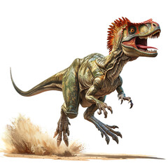 Fototapeta premium Dynamic Velociraptor in Motion