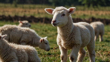 Obraz premium sheep and lambs