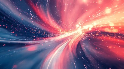 Obraz premium Abstract Light Tunnel: A Journey Through Color and Speed