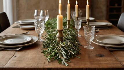 table setting for a dinner