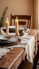 table setting for a dinner