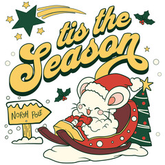 Fresh and Aesthetic Christmas PNG Graphic Resource T-shirt Design with Transparent Background