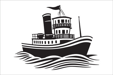 Fototapeta premium Stunning Ship Vector Silhouettes, Premium Ship Silhouette Vectors, Elegant Ship Vector Silhouettes, High-Quality Ship Silhouette Art, Beautiful Ship Vector Collection, Timeless Nautical Vector Art,