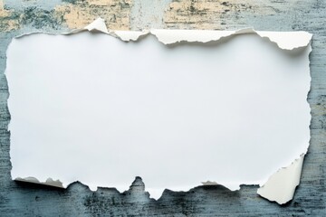 Naklejka premium white paper ripped message torn note background piece