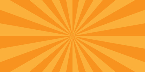 Vector retro sunny orange sunburst background.