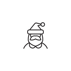 Santa Clause icon in thin line style vector illustration graphic design