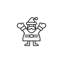 Santa Clause icon in thin line style vector illustration graphic design