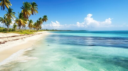 The serene beaches of Bahia with palm trees swaying in the breeze and crystal-clear waters.