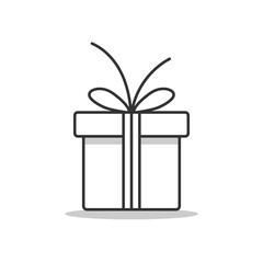 Gift box icon simple isolated flat style vector illustration.