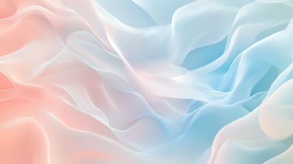 Obraz premium Dreamy Fluid Pastel Waves.