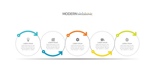 Modern infographics business template design