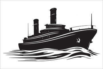 Obraz premium Stunning Ship Vector Silhouettes, Premium Ship Silhouette Vectors, Elegant Ship Vector Silhouettes, High-Quality Ship Silhouette Art, Beautiful Ship Vector Collection, Timeless Nautical Vector Art,