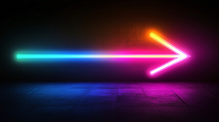 background with glowing lines, glowing arrow, neon sign